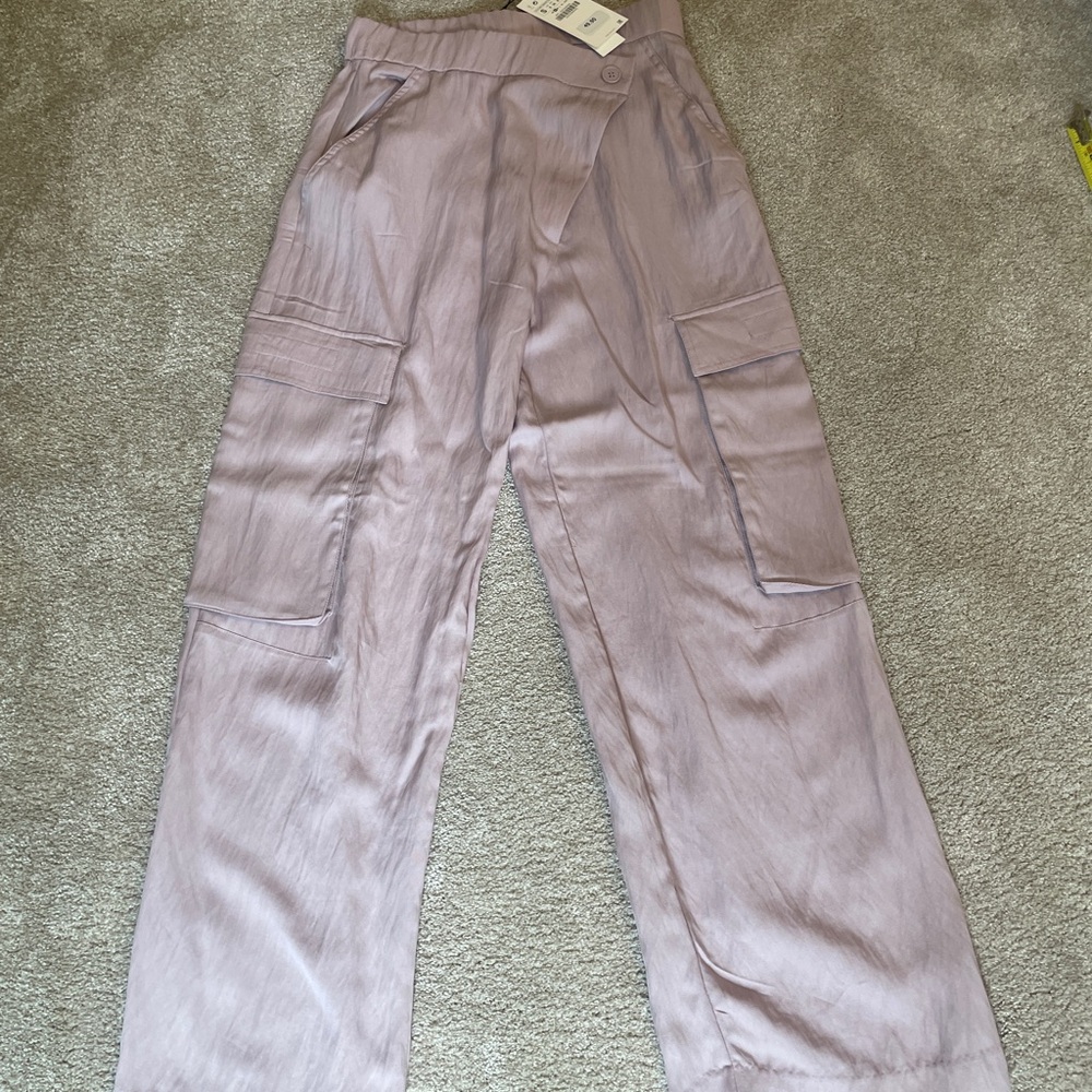 NWT Soft pink Zara, wrap front cargo pants